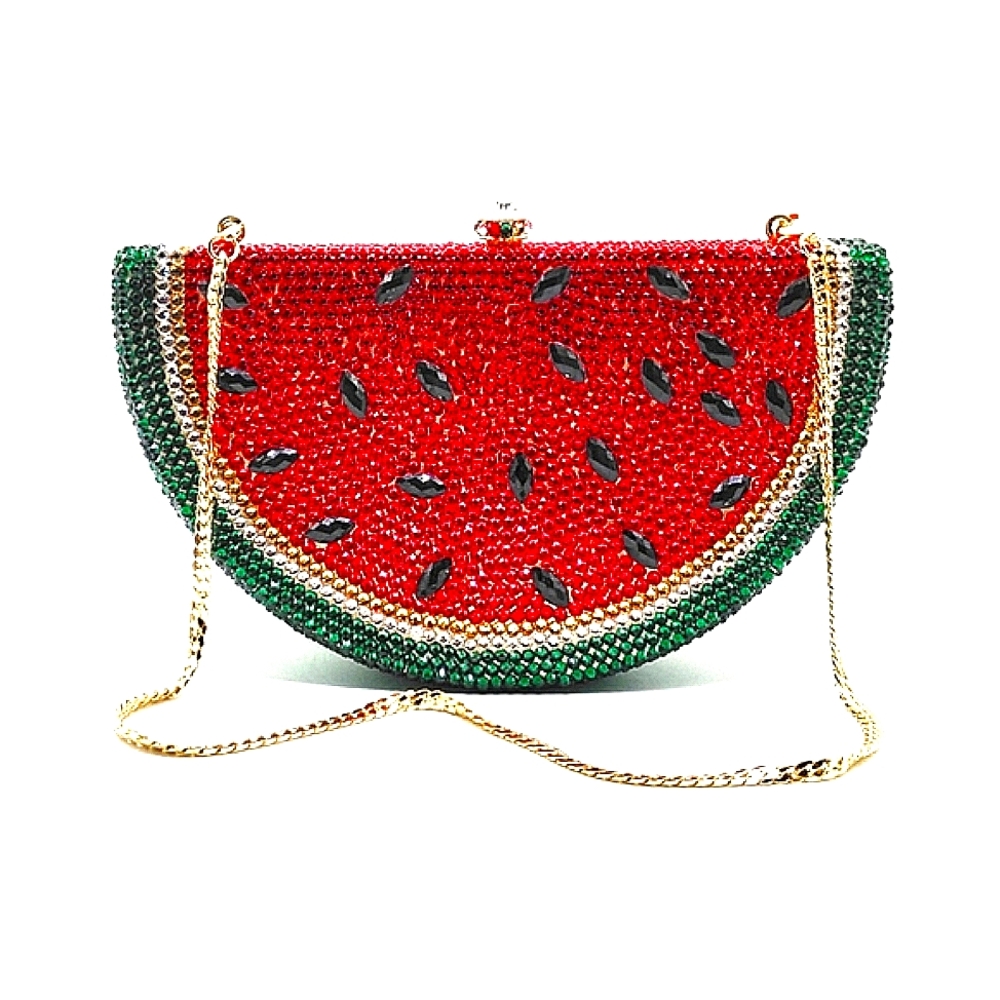 β€οΈNWT Large Crystal Bag clutch with black "seeds" - Picture 3 of 6